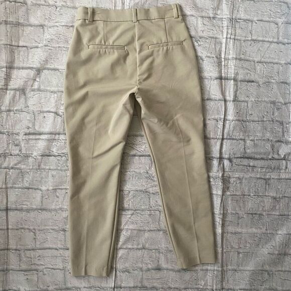 H&M women 6 flat front chino pants w/elastic comfort waist light green - Picture 8 of 10